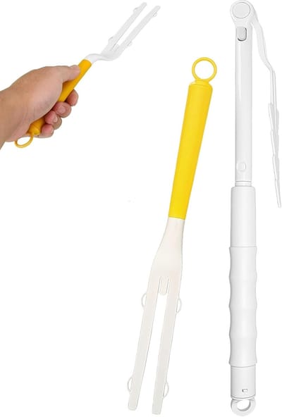 Reserve Steelset - Verlengde Handgreep - Thuis Reinigen - Telescopisch Verstelbaar - 32 cm Lengte - Geel Wit