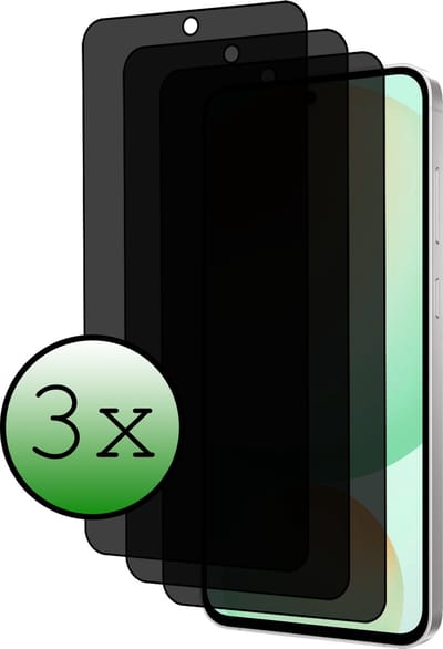Screenprotector - 3 Stuks Geschikt voor Samsung Galaxy S24 FE - Privacy Filter - Beschermglas - Gehard Glas - Tempered Glass - Screen Protector