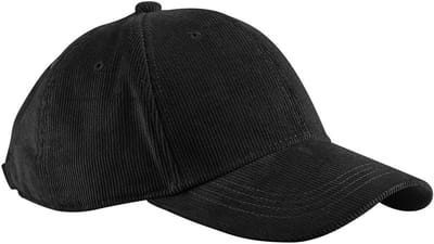 Corduroy Baseball pet – 100% Biologisch Katoen – Unisex – Duurzaam - zwart - cord cap