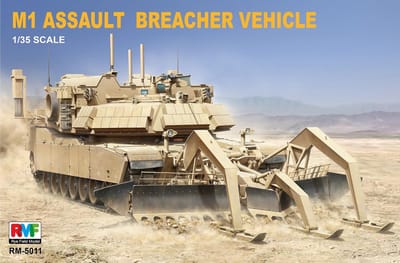 Rye Field Model Modelbouwpakket Militaire voertuigen - 5011 M1 Assault Breacher Vehicle (ABV) M1150 with Mine Plow Plastic - 1:35 - Modelbouw