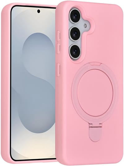 TUNIQ telefoonhoesje voor Samsung Galaxy S25 - MagSafe met ringstand - Roze