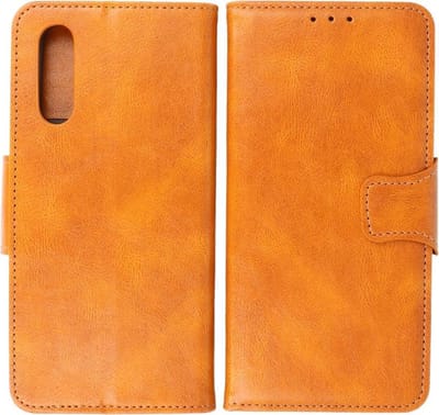 Sony Xperia 10 III Hoesje - Portemonnee Book Case - Kaarthouder & Magneetlipje - Kunstleer - Bruin