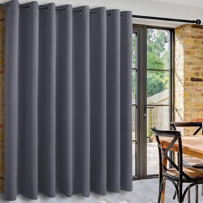 Famanu – Gordijnen ruimteverdeler extra brede gordijnen ruimteverdeler hangend verduisteringsgordijnen met oogjes thermogordijn lichtdicht gordijnen woonkamer slaapkamer
