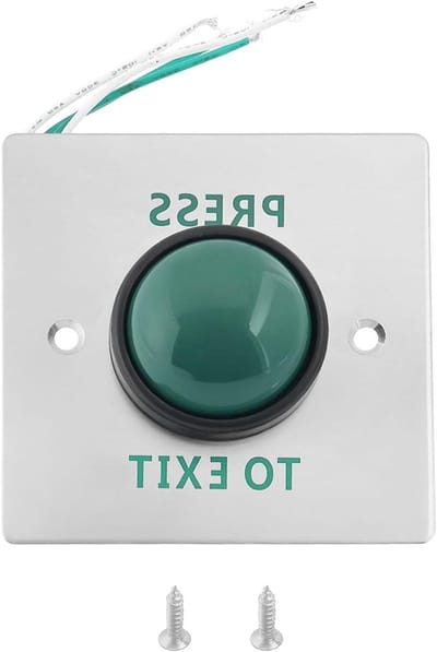 Drukknop Deur - Uitgang Schakelaar - Toegangscontrole - Geborsteld RVS - 85x85mm Paneel - Groen