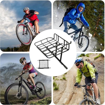 Fietsmand - Vouwfiets mand - Boodschappen vervoeren - Grote capaciteit - 20 inch - Zwart