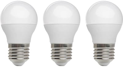 Kobi LED Lamp Mini Bolvorm E27 8.5W - 806lm - 6500K - 230V - Voor Werkplek, Spiegelverlichting of Hal - 3 stuks
