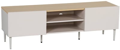 sweeek - Tv-meubel metaal en houtdecor 2 deuren 140cm - ashton