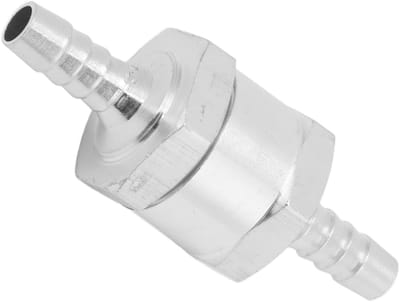 Dailygoods- Brandstofterugslagklep Aluminium - Terugslagklep 6mm - Eenrichtingsterugslagklep - Universeel voor Benzine/Olie - Werkdruk 0,2-6 bar - Kraakdruk 0,2 bar