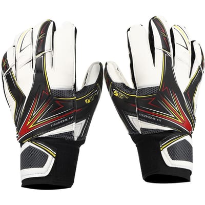 Een Paar Latex Antislip Nr. 6 Kinderen Voet Doelmanhandschoenen Voetbal Doelmanhandschoen(Blauwe maat)