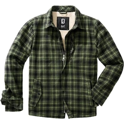 Brandit Classic Sherpa Heren Tussenseizoensjas - olijf/zwart - M