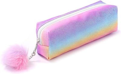 Grote Capaciteit Regenboog Etui - Glitter Pennenzak voor Kantoor en School