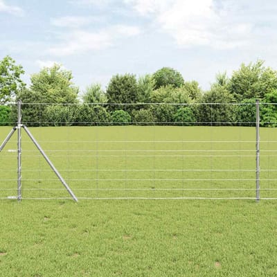vidaXL - Weidehekwerk - Zilver - 25 - x - 1 - m - Gegalvaniseerd - staal
