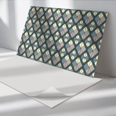 Wallfluent Vinyl Wandpaneel - Geometrisch geruit patroon Vinyl Wandbekleding - 120 cm x 60 cm - Grijs PVC wandpaneel - 1 stuk - Rechthoekig Wandbekleding Vinyl - Texturen Wandpaneel - Zelfklevend Muurpaneel - Wandpaneel Keuken en Badkamer