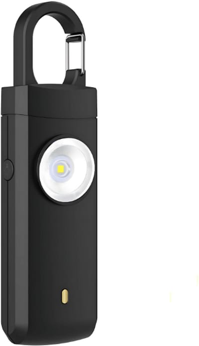 S4D® Premium Zakalarm – 130dB Persoonlijk Alarm met LED Zaklamp & Stroboscoop – Oplaadbaar via USB – Compact & Draagbaar – Verkrijgbaar in meerdere kleuren - Zwart