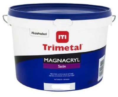 Trimetal Magnacryl Satin - Watergedragen zijdeglans muurverf voor binnen - Kleur RAL 9010 Pure White ( gebrokenwit ) - 2.50 L