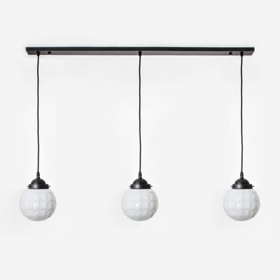 3 x Artichoke lampen aan plafondbalk Moonlight - Art Deco Trade