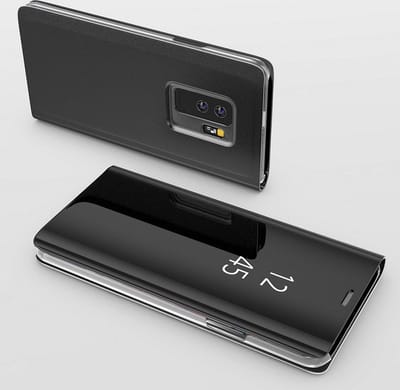 Hoesje voor Samsung Galaxy S9 Zwart Spiegel Flip Bescherming Helder zicht