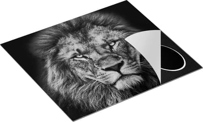 Chefcare Inductie Beschermer Leeuw - Leeuwenkop - 60x50 cm - Afdekplaat Inductie - Kookplaat Beschermer - Inductie Mat