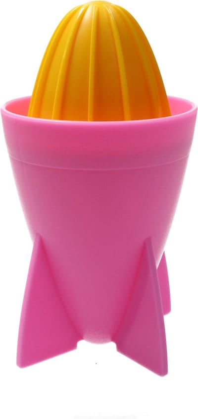 Present Time Citruspers – Sinaasappelpers 18cm – Juicer Rocket – Matthias Zschlager Design – Sapmaker – Roze