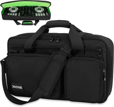 DJ Controller Beschermtas met Schouderbanden, Geschikt voor Pioneer en Andere Merken, Zwart, Ideaal voor Transport en Opslag, 52 x 30 x 10 CM, Handige Organizer