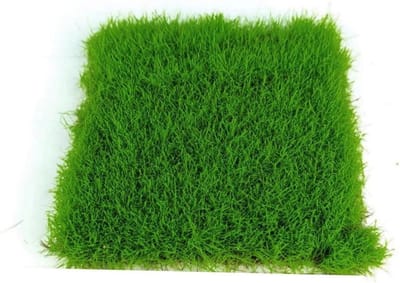 Nepgrasmatten Miniatuur - Kunstgras Tegels - Modelbouw Decoratie - Waterdicht UV-bestendig - 11.5 x 1.5 cm - Groen Geel