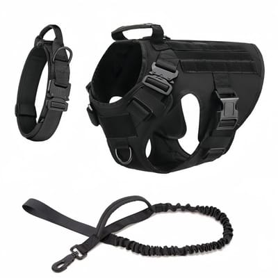 Grote hondenharnas en lijnset Huisdier Duitse herder Mechelse herder Trainingsvest Hondenharnas en halsbandset voor alle rassen Hond (as the picture,XL)