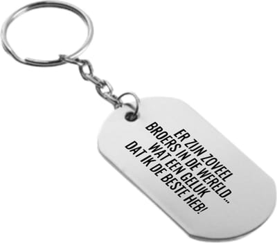 Akyol - er zijn zoveel broers in de wereld... wat een geluk dat ik de beste heb sleutelhanger - Broer - de liefste en beste broer - cadeautje - verjaardagscadeau - verjaardag - cadeau voor broer - cadeau - geschenk - gift - broer artikelen- 54 x 29mm