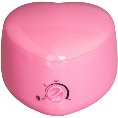 Mini épilateur à cire chaude de 200 ml, appareil d'épilation à la cire à main avec pot intérieur en silicone rose