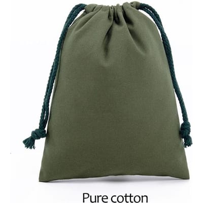 Sac de rangement en coton avec cordon de serrage, sacs en toile blanche pour emballage cadeau de bonbons, pochette réutilisable pour articles divers pour la maison, sacs anti-poussière 13x16cm