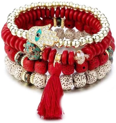Dames kralenarmband set
