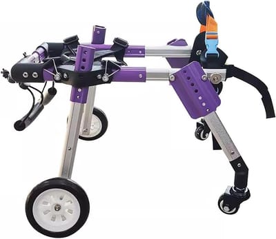Hondenrolstoel - Mobiliteitshulpmiddel Hond - Hond Revalideren - Verstelbaar Ontwerp - XS - Zilver