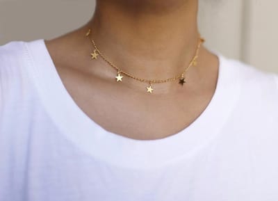Ketting met sterretjes goudkleur