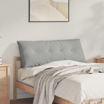 vidaXL - Rugkussen - Lichtgrijs - 120 - x - 50 - cm - Microvezel - Stof