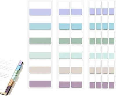 Fluorescente Zelfklevende Boekenleggers en Tabs 28x45 mm, 28x25 mm, 28x12 mm, Ideaal voor Kantoor en School met Bijgeleverde Pincet