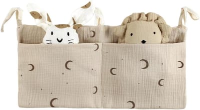 Hangende Bedtas - Opbergtas Kinderbed - Babykamer Organiseren - Zonder Haken - 39 x 20 cm - Grijs