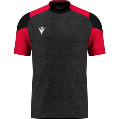 Macron Glory Golem Shirt Korte Mouw Heren - Zwart / Rood | Maat: 3XL