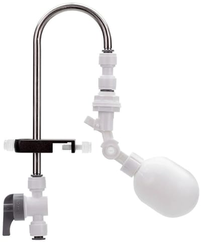 Allecto - Verstelbare vlotterklepset - Automatische waterfilter - Voor aquaria - 1/4" - Ideaal voor omgekeerde osmose - Inclusief kogelkraan - ...