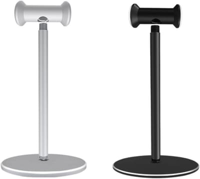 Hoofdtelefoonstandaard - Koptelefoonhouder - Bureau Organisatie - Mat Metaal Design - 2 Stuks - Zwart Zilver