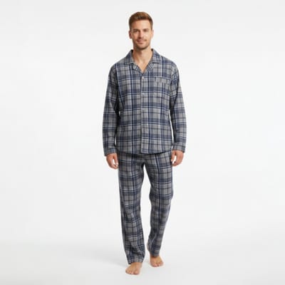 heren pyjama gianvaglia 2502 grijs/blauw XL