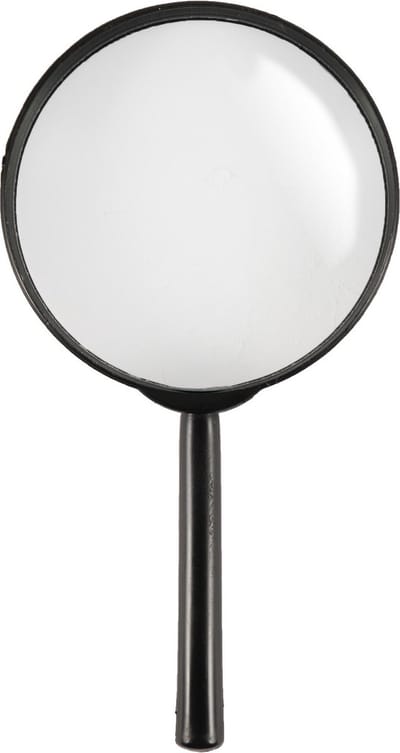Henbrandt Speelgoed vergrootglas - zwart - 17,5 cm - kunststof