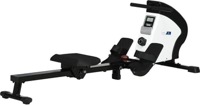 Roeitrainer - Fitnessapparaat - Cardio Training - Stille Magneetrem - 183 cm Lengte - Wit Zwart