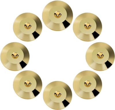 Speaker Voet Spike Pads - 8 Stuks Universele Koperen Geluidsisolatie Voetmat voor Versterker, Platenspeler en CD Speler (25mm x 4mm)