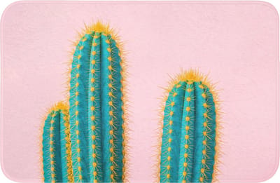WC mat 60x40 cm - Antislip - Cactussen - Modern - Pastel - Toiletmat - Vloermat - Douchemat - Toilet tapijt - Toiletmatten
