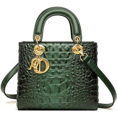Dames Handtas Krokodil Effen Kleur Schoudertas Retro Dagelijks Casual Handtas Crossbody 22*11*19cm groen