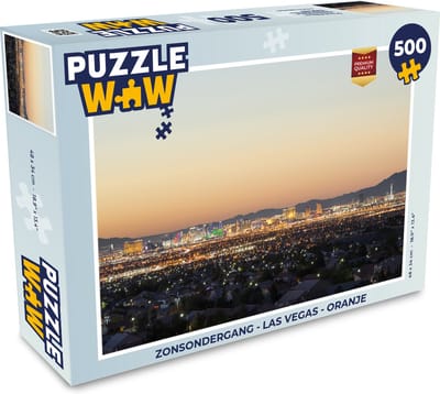 Puzzel Zonsondergang - Las Vegas - Oranje - Legpuzzel - Puzzel 500 stukjes