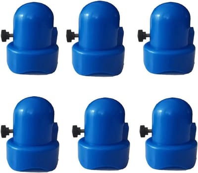 Trampoline Eindkappen - Paaldoppen Behuizing - Veilige Trampoline - Stevig Kunststof - 6 Stuks - Blauw