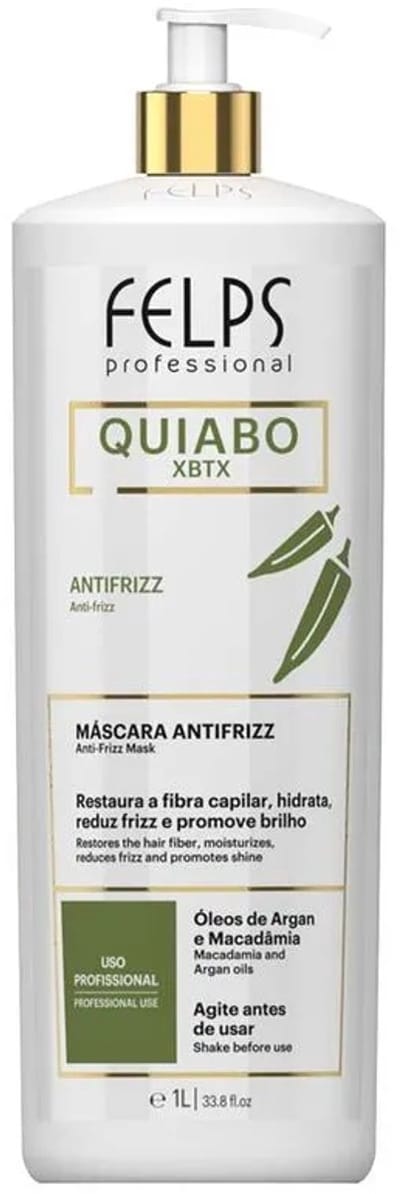 Felps Professional | Quiabo XBTX Anti-FrizzMask | Reduces Frizz | 1000 ml