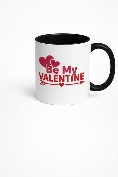 Valentijn Mok "Be My Valentine" met Harten & Pijl - Romantisch Cadeau voor Liefde