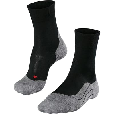FALKE RU4 Wool anti-blaar wol functioneel materiaal hardloopsokken heren zwart - maat 42-43