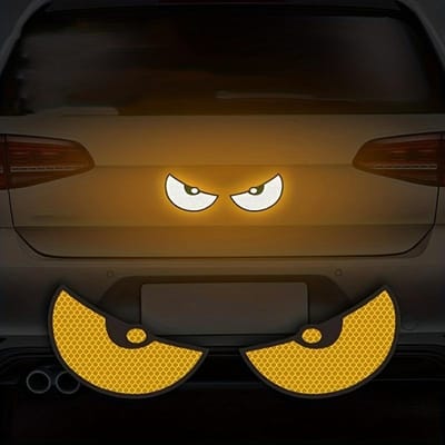 2 stuks/set reflecterende autostickers - verbeter de zichtbaarheid en veiligheid van uw voertuig met Devil Eye-stickers!